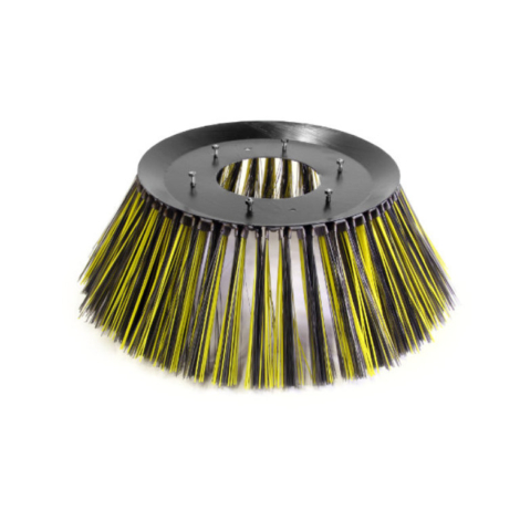 Gutter brush steel plate