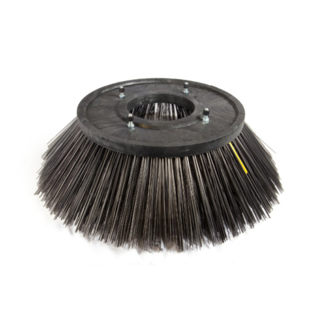 Gutter brush synthetic plate tufted